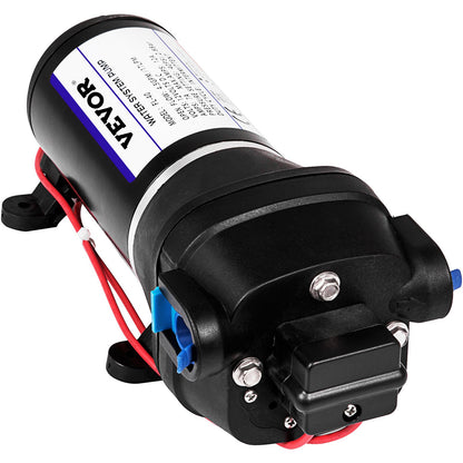 Wasserdruck-Membranpumpe, 12 V FL-40 Hochdruck-Membranwasserpumpe, 40 PSI automatische selbstansaugende Wasserpumpe, 17 l/min Nebelverstärker-Membranpumpe für Wohnwagen, Boot, Wohnmobil, Garten