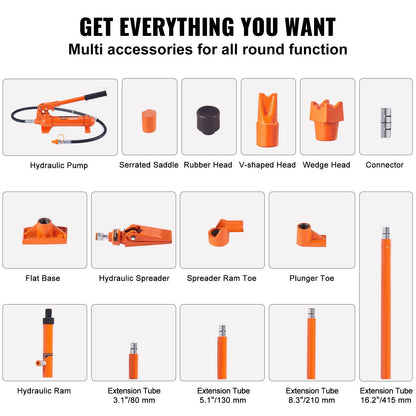 4 Ton Hydraulic Jack Air Pump Lift Frame Body Frame Porta Power Repair Kit