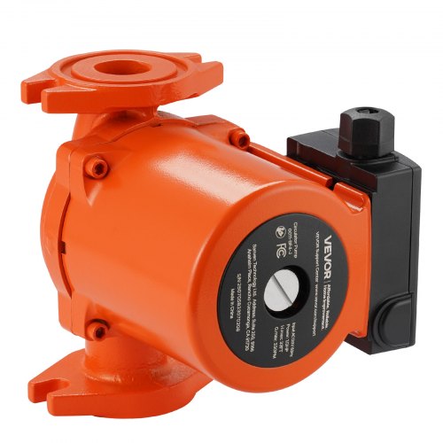 0011-BF4-J Cast Iron Circulator Pump, 33 GPM, AC 120V 33 ft Hot Water Recirculating Circulation Pump, 1-1/4 in Flange Connection, 3-Speed Adjustment, Quiet Operation, for Home Heating System