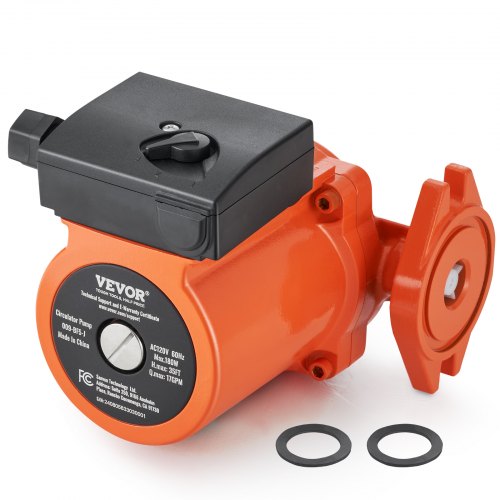 009-BF5-J Hot Water Recirculating Pump, 110V, 180W 10 GPM Hot Water Circulation Pump, 3/4" NPT Flange 3-Speed Circulator Pump, Quiet Operation Circulator Pump for Home Water Heater System