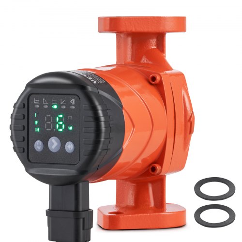 007E-2F2 Hot Water Recirculating Pump, 110V, 42W 16 GPM High Efficiency Circulator Pump, EMC Automatic Hot Water Circulation Pump 1" NPT Flange Circulator Pump for Home Water Heater System