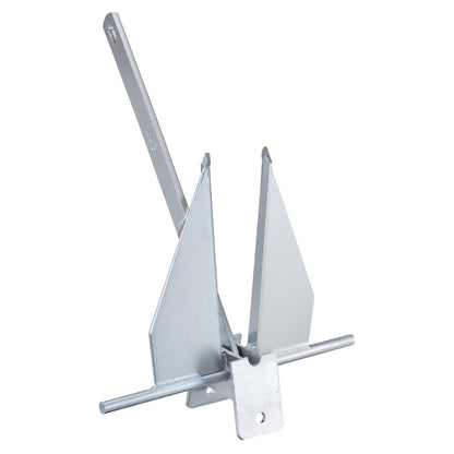 Fluke Style Anchor Kit, 13 LBS Hot-Dipped Galvanized Steel Fluke Anchor with 7.9' Chain, 101' Rope and Two 0.4" Shackles, Marine Boat Anchor for Small Vessels Under 30', Seas, Rivers and Shores