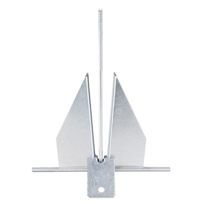 Fluke Style Anchor Kit, 8.5 LBS Hot-Dipped Galvanized Steel Fluke Anchor with 7.9' Chain, 75' Rope and Two 0.4" Shackles, Marine Boat Anchor for Small Vessels Under 18', Seas, Rivers and Shores