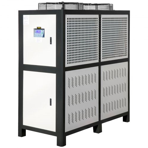 Water Chiller 15Ton, Capacity Industrial Chiller 15Hp, Air-Cooled Water Chiller, Finned Condenser, with Micro-Computer Control, Stainless Steel Water Tank Chiller Machine for Cooling Water