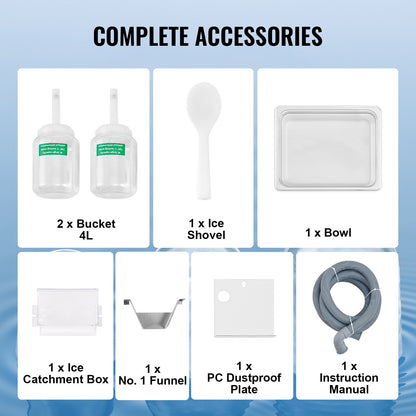 Handelsschneeflocken-Eiscreme-Maschine 507LBS/24H Edelstahl für Eiscreme