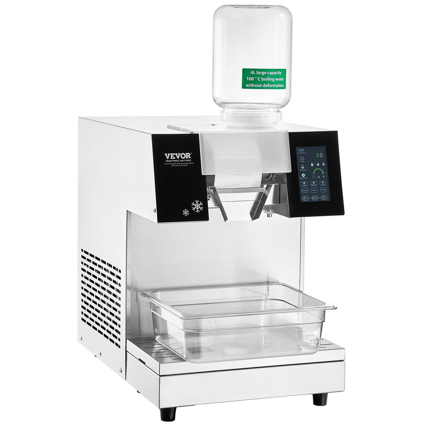 Handelsschneeflocken-Eiscreme-Maschine 507LBS/24H Edelstahl für Eiscreme