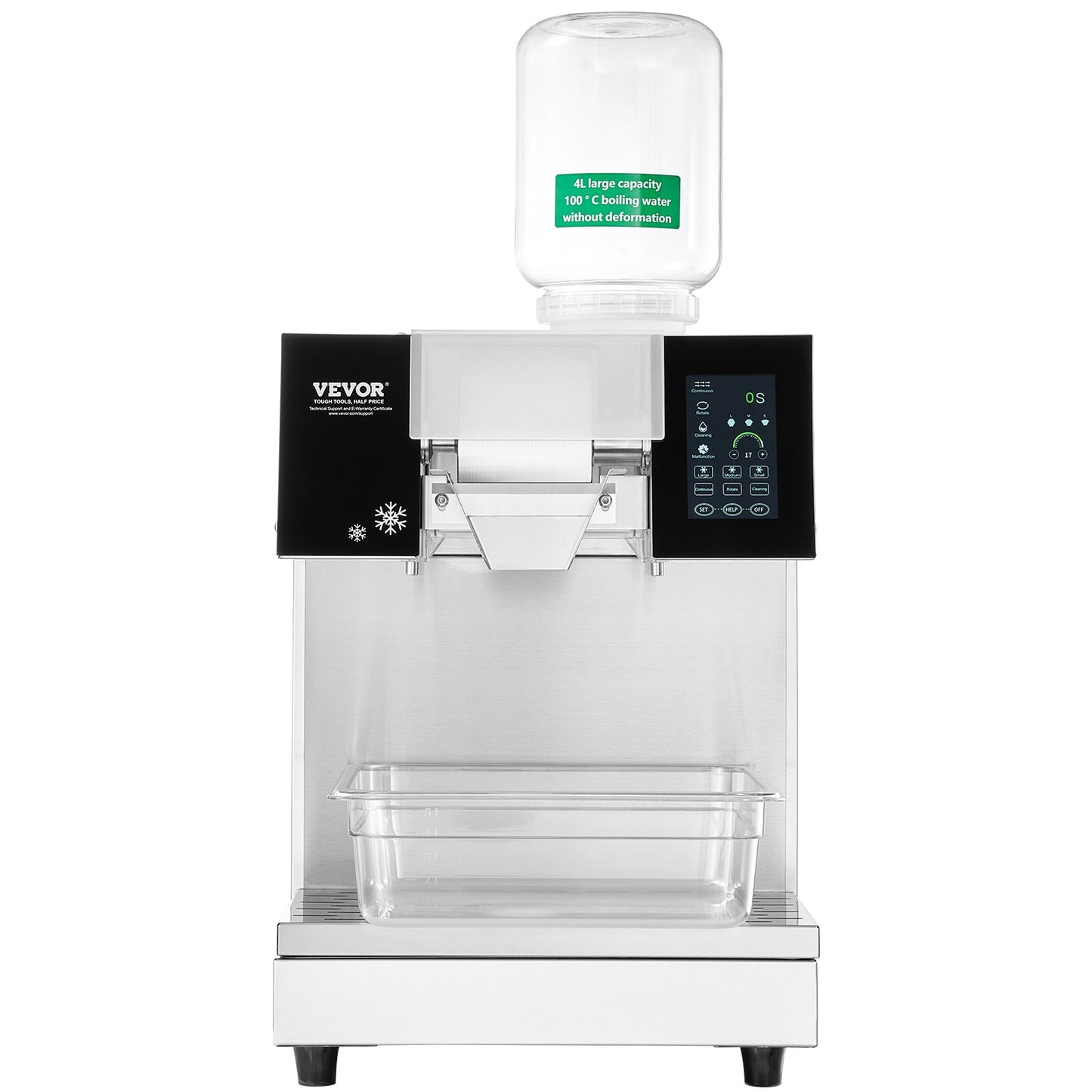 Handelsschneeflocken-Eiscreme-Maschine 507LBS/24H Edelstahl für Eiscreme