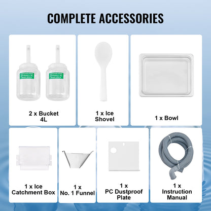 Handelsschneeflocken-Eiscreme-Maschine 573LBS/24H Edelstahl für Eiscreme