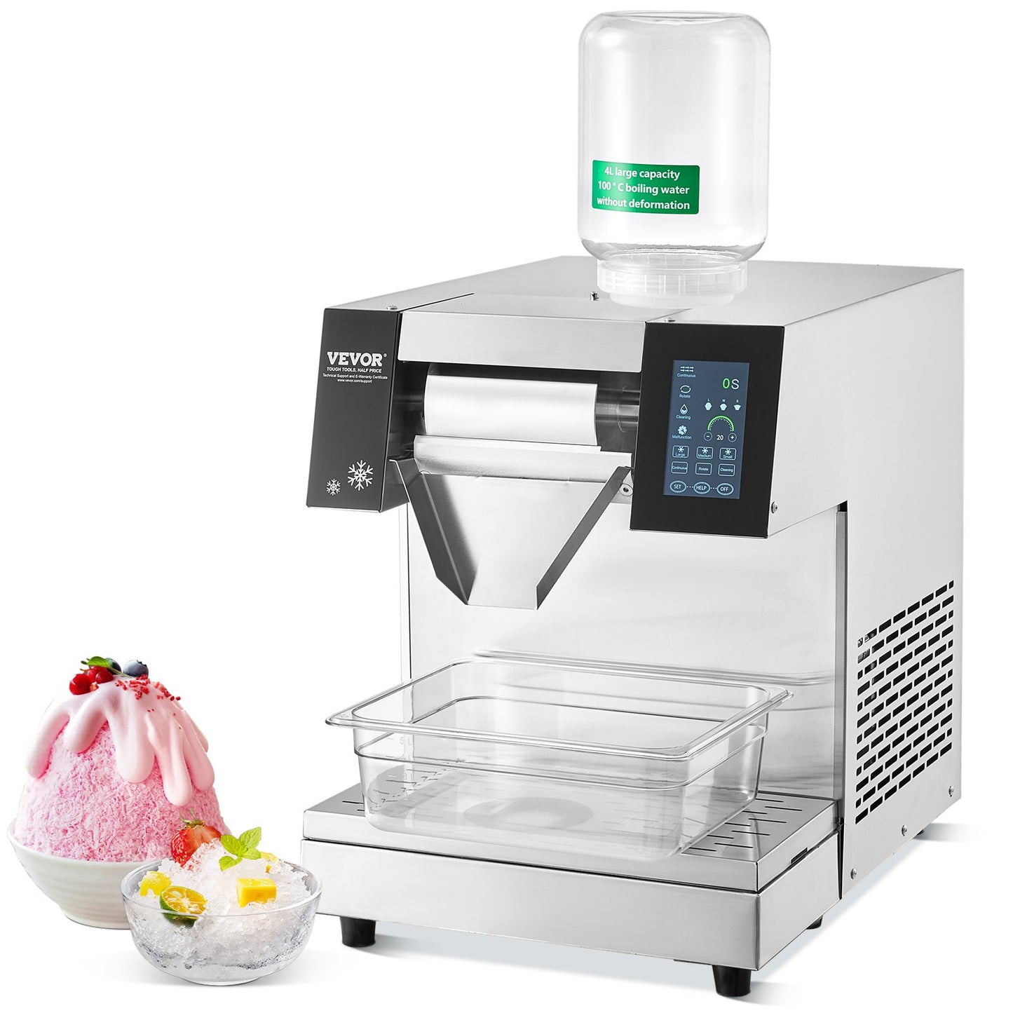 Handelsschneeflocken-Eiscreme-Maschine 573LBS/24H Edelstahl für Eiscreme