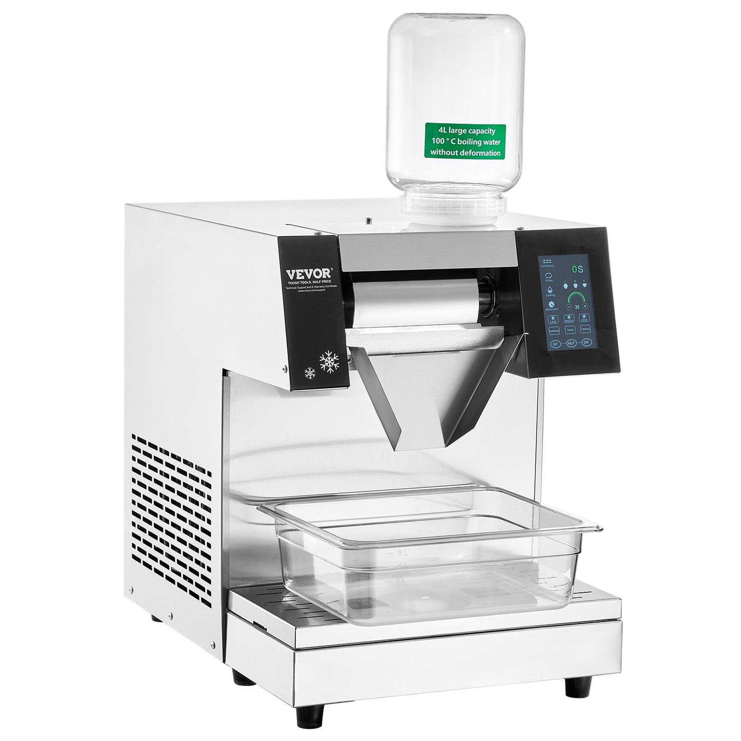 Handelsschneeflocken-Eiscreme-Maschine 573LBS/24H Edelstahl für Eiscreme