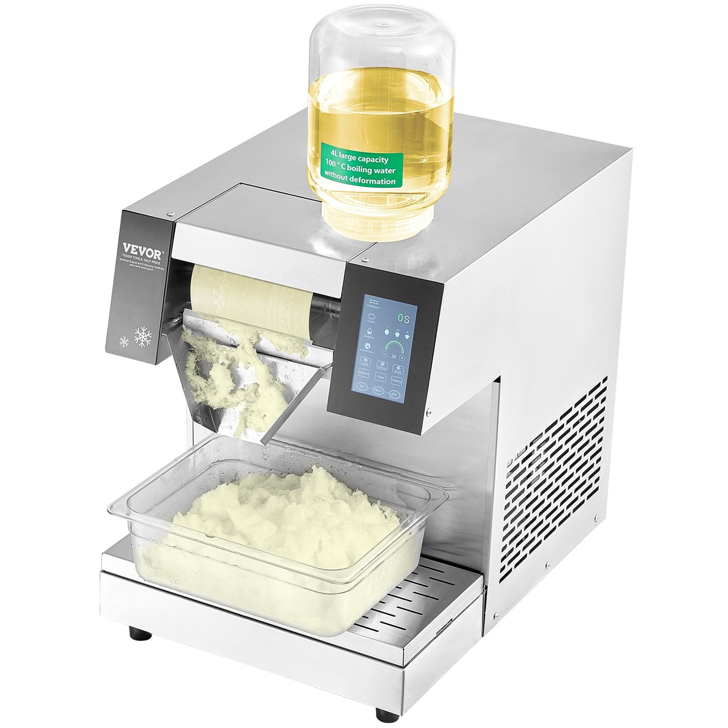 Handelsschneeflocken-Eiscreme-Maschine 573LBS/24H Edelstahl für Eiscreme