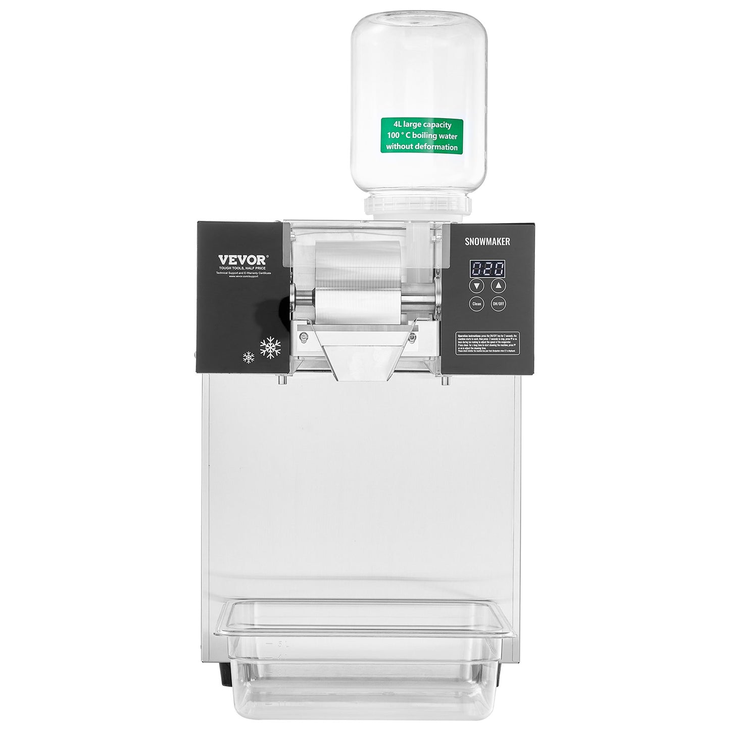 Handelsschneeflocken-Eiscreme-Maschine 397LBS/24H Edelstahl für Eiscreme