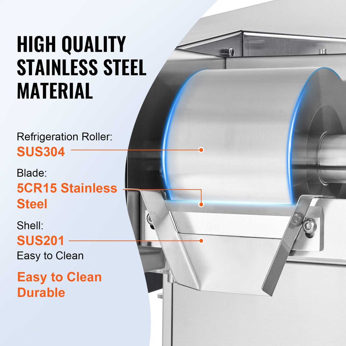 Handelsschneeflocken-Eiscreme-Maschine 276LBS/24H Edelstahl für Eiscreme