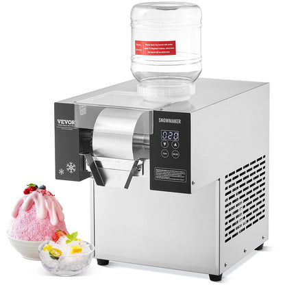 Handelsschneeflocken-Eiscreme-Maschine 276LBS/24H Edelstahl für Eiscreme