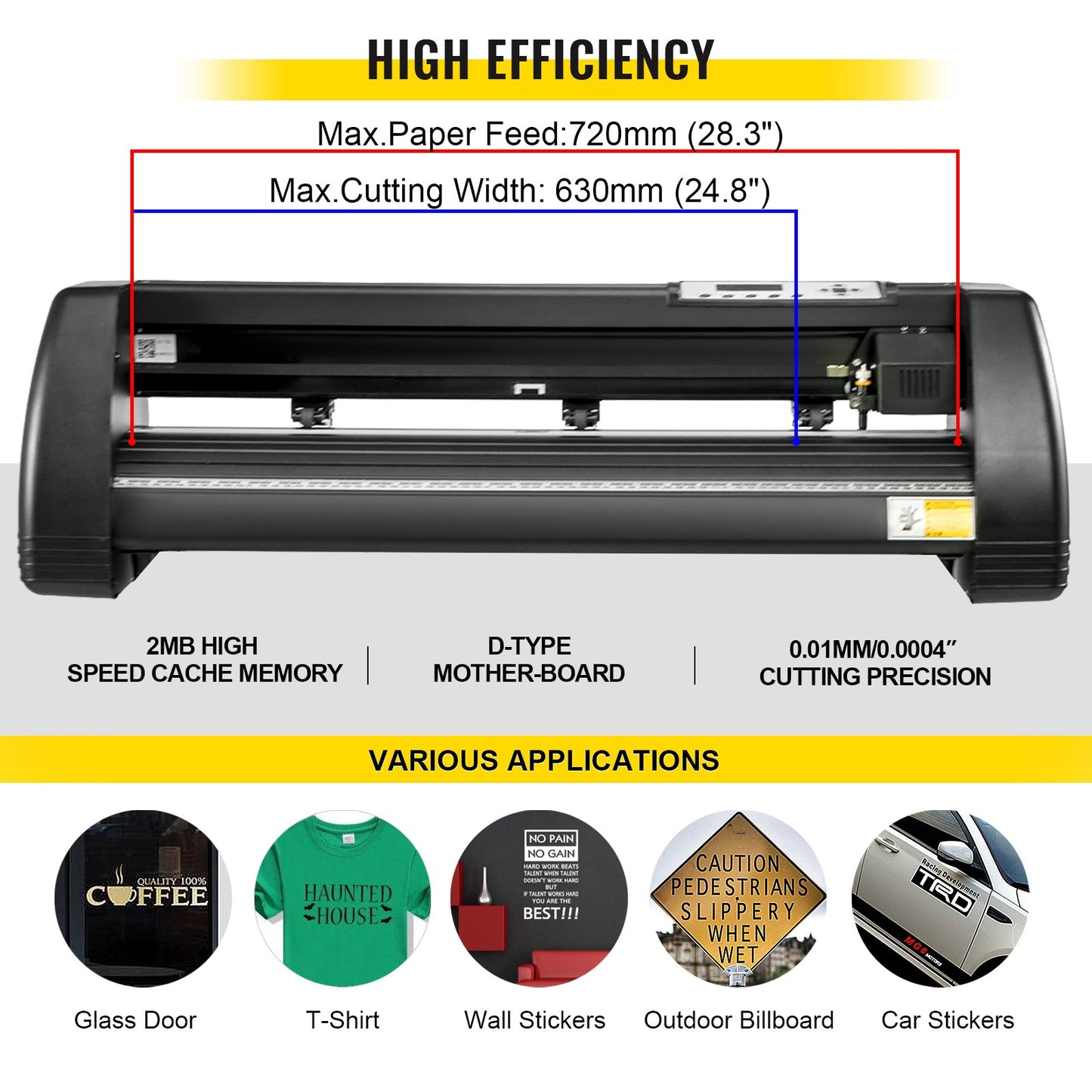8 In 1 Heat Press Sublimation Machine & 28" Vinyl Cutter Cutting Plotter