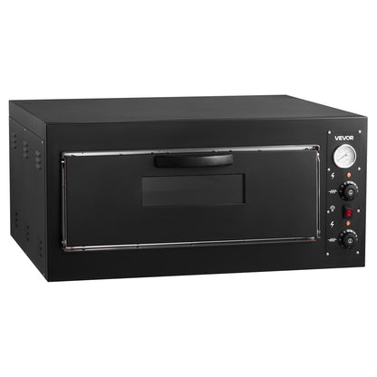Pizza Oven Electric, 24" Commercial Countertop Pizza Oven, 842°F Max Temp, 4200W Indoor Pizza Maker with Thermometer, Dual Temp Control Knob, Even Heat Pizza Cooker for Restaurant and Home Use