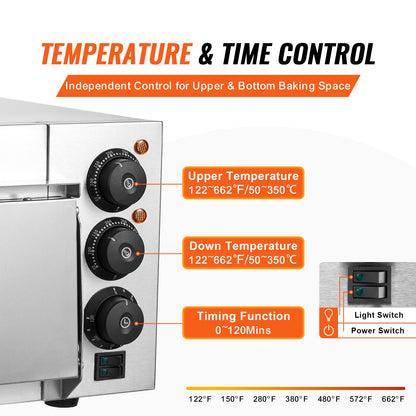 Commercial Pizza Oven Electric Pizza Oven for 16" Pizza Indoor