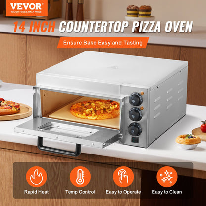 Commercial Countertop Pizza Oven Electric Pizza Oven for 14" Pizza Indoor