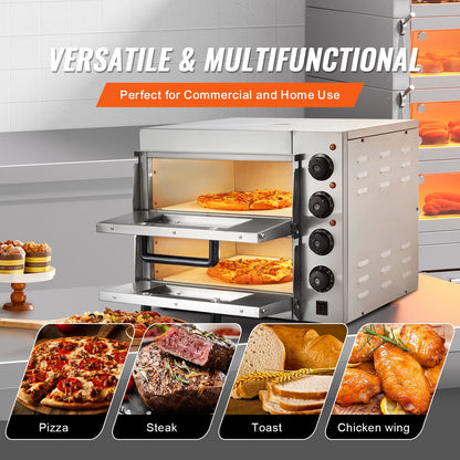 Commercial Countertop Pizza Oven Electric Pizza Oven for 14" Pizza Indoor