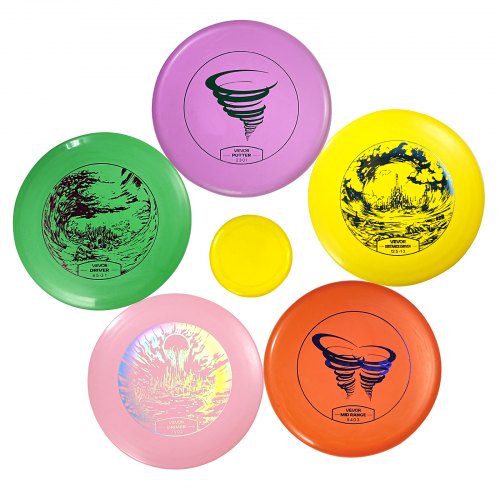 Discgolfset, 5 delar flygande skivor för nybörjare, discgolfstartset för helkroppsstyrketräning, med putter, mellanregister, driver, minimarkör, PDGA-godkänd för utomhusbruk, trädgård, gräsmatta, strand |  EU