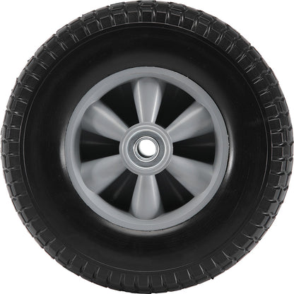 Solid PU Run-Flat Tire Wheels, 10", 2-Pack, 180 lbs Dynamic Load, 220 lbs Static Load, Flat-Free Tubeless Tires and Wheels for Hand Truck, Utility Cart, Dollies, Garden Trailers, Various Carts