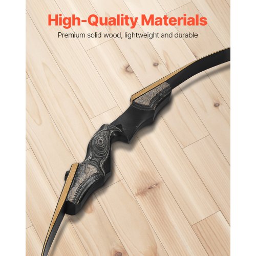60 Inch Takedown Recurve Bow Wooden Bow Arrows Kit Hunting Practice 13.6kg