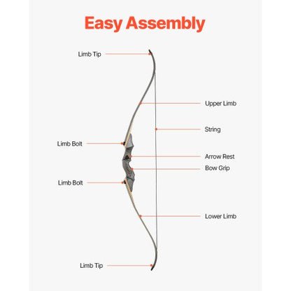 60 Zoll Takedown Recurvebogen Holzbogen Pfeile Kit Jagdpraxis 18kg