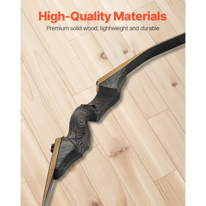 60 Zoll Takedown Recurvebogen Holzbogen Pfeile Kit Jagdpraxis 18kg