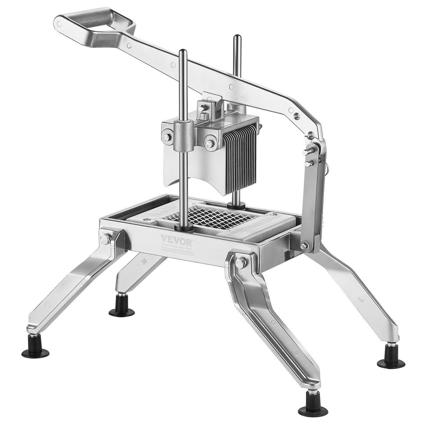 Commercial Vegetable Cutter, 1/4 and 1/2 Inch Tomato Cutter, Stainless Steel and Aluminum Alloy Vegetable Cutter, Manual Tomato Cutter with Non-Slip Feet, for Tomatoes, Onions, Potatoes