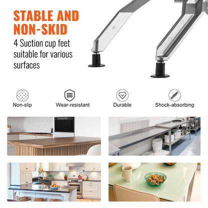 Commercial Vegetable Cutter, 3/8 and 3/16 Inch Tomato Cutter, Stainless Steel and Aluminum Alloy Vegetable Cutter, Manual Tomato Cutter with Non-Slip Feet, for Tomatoes, Onions, Potatoes