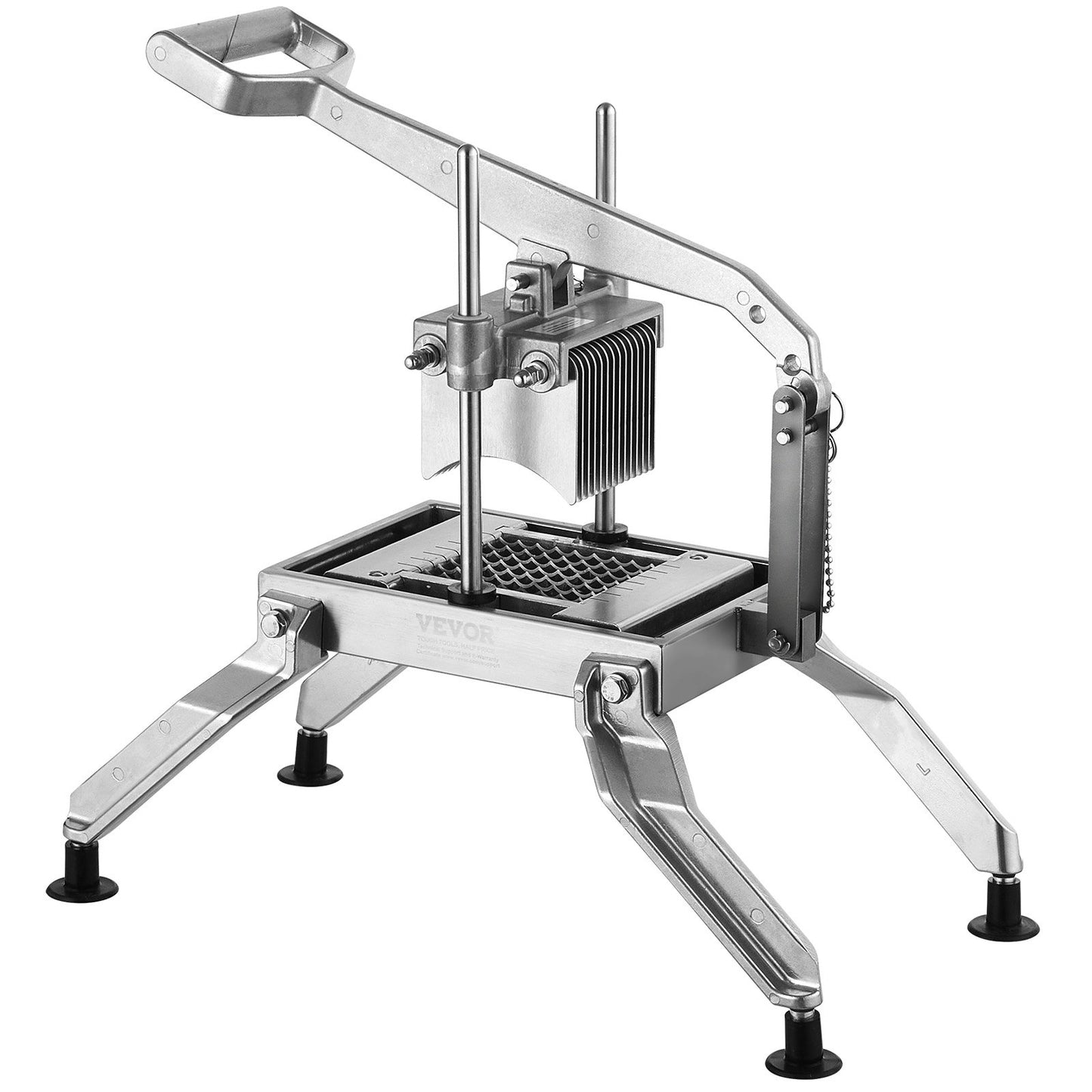 Commercial Vegetable Cutter, 3/8 and 3/16 Inch Tomato Cutter, Stainless Steel and Aluminum Alloy Vegetable Cutter, Manual Tomato Cutter with Non-Slip Feet, for Tomatoes, Onions, Potatoes