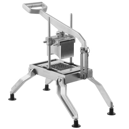 Commercial Vegetable Cutter, 3/8 and 3/16 Inch Tomato Cutter, Stainless Steel and Aluminum Alloy Vegetable Cutter, Manual Tomato Cutter with Non-Slip Feet, for Tomatoes, Onions, Potatoes