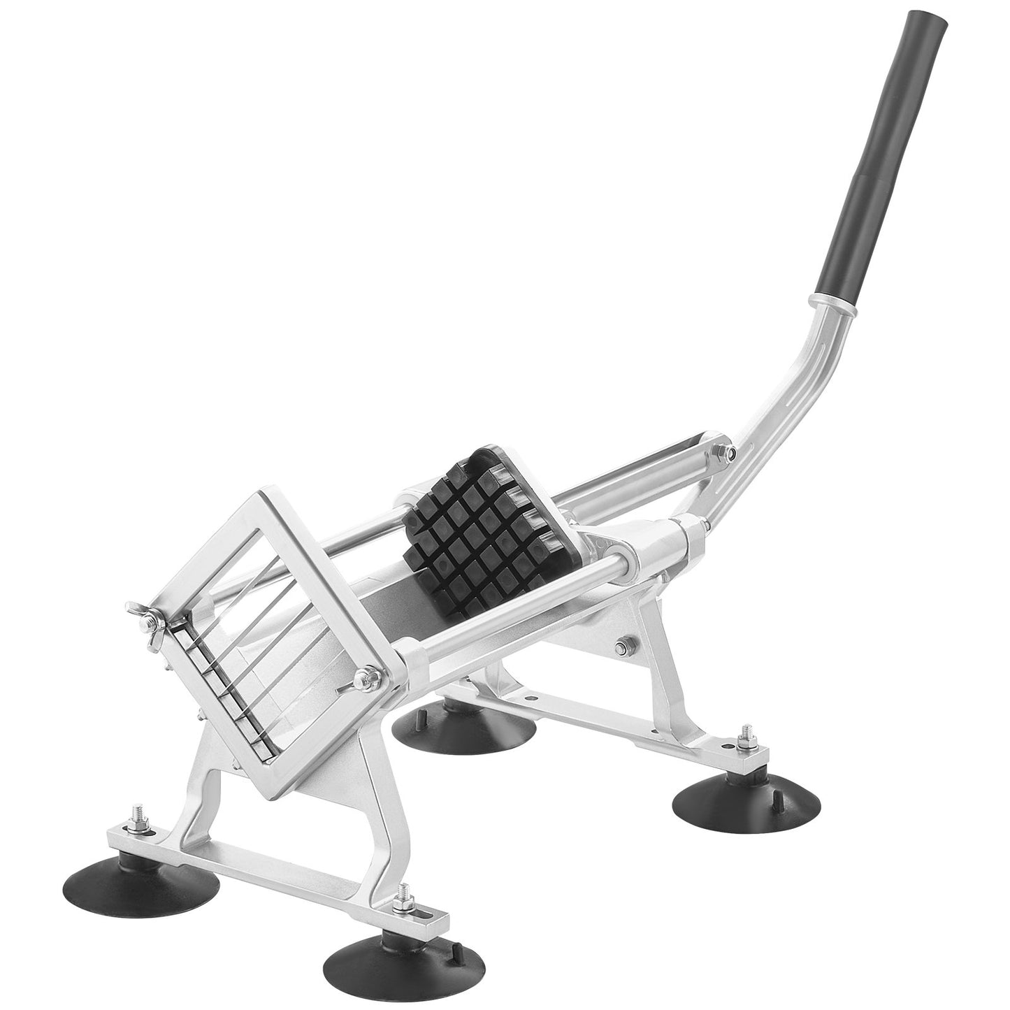 Kommerzieller Gemüseschneider, 1/4"+3/8"+1/2" Obstschneider, Gemüseschneider aus Edelstahl und Aluminiumlegierung, manuelle Schneidemaschine mit rutschfesten Füßen, für Radieschen, Zwiebeln, Kartoffeln