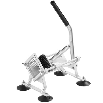 Commercial Vegetable Cutter, 1/4 Inch Fruit Cutter, Stainless Steel and Aluminum Alloy Vegetable Cutter, Manual Cutting Machine with Non-Slip Feet, for Radishes, Onions, Potatoes, Lemons