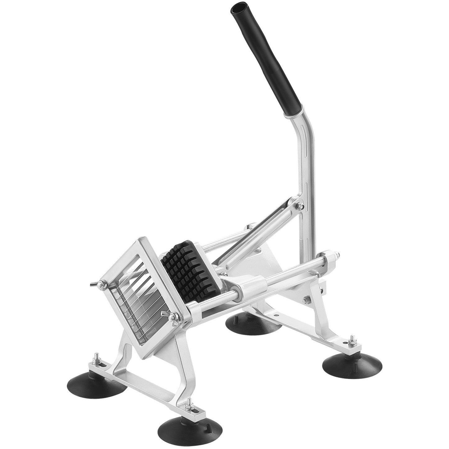 Commercial Vegetable Cutter, 3/8 Inch Fruit Cutter, Stainless Steel and Aluminum Alloy Vegetable Cutter, Manual Cutter with Non-Slip Feet, for Radishes, Onions, Potatoes, Lemons