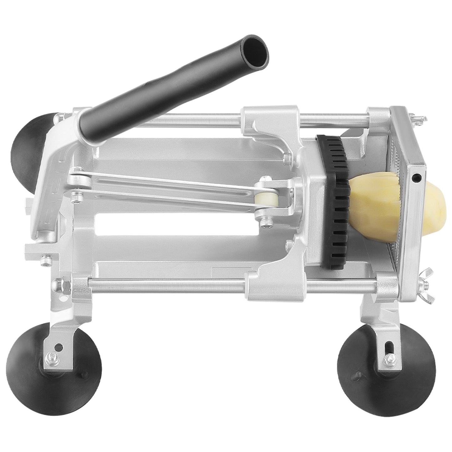 Commercial Vegetable Cutter, 3/8 Inch Fruit Cutter, Stainless Steel and Aluminum Alloy Vegetable Cutter, Manual Cutter with Non-Slip Feet, for Radishes, Onions, Potatoes, Lemons