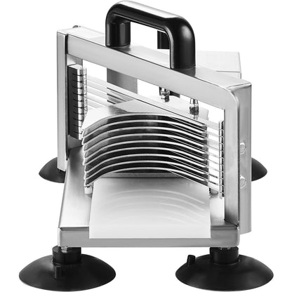 Commercial Tomato Slicer, 1/4 Inch Tomato Slicer, Stainless Steel Heavy Duty Tomato Slicer, Manual Tomato Slicer with Non-Slip Feet, for Cutting Tomatoes, Cucumbers, Bananas