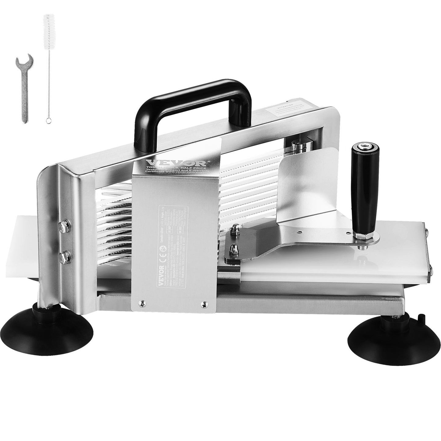 Commercial Tomato Slicer, 1/4 Inch Tomato Slicer, Stainless Steel Heavy Duty Tomato Slicer, Manual Tomato Slicer with Non-Slip Feet, for Cutting Tomatoes, Cucumbers, Bananas