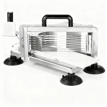 Commercial Tomato Slicer, 3/8 inch Tomato Cutter Slicer, Stainless Steel Heavy Duty Tomato Slicer Machine, Manual Tomato Slicer with Non-slip Feet, for Cutting Tomatoes, Cucumbers, Bananas