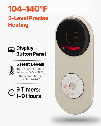 Under Desk Space Heater,Rollable Foot Warmer Portable for Home&Office,Timer & Secure,Quiet for Legs,Ankles,Touch&Remote Control Personal Electric Round Surround Warming Pad,Over-Heat Protection