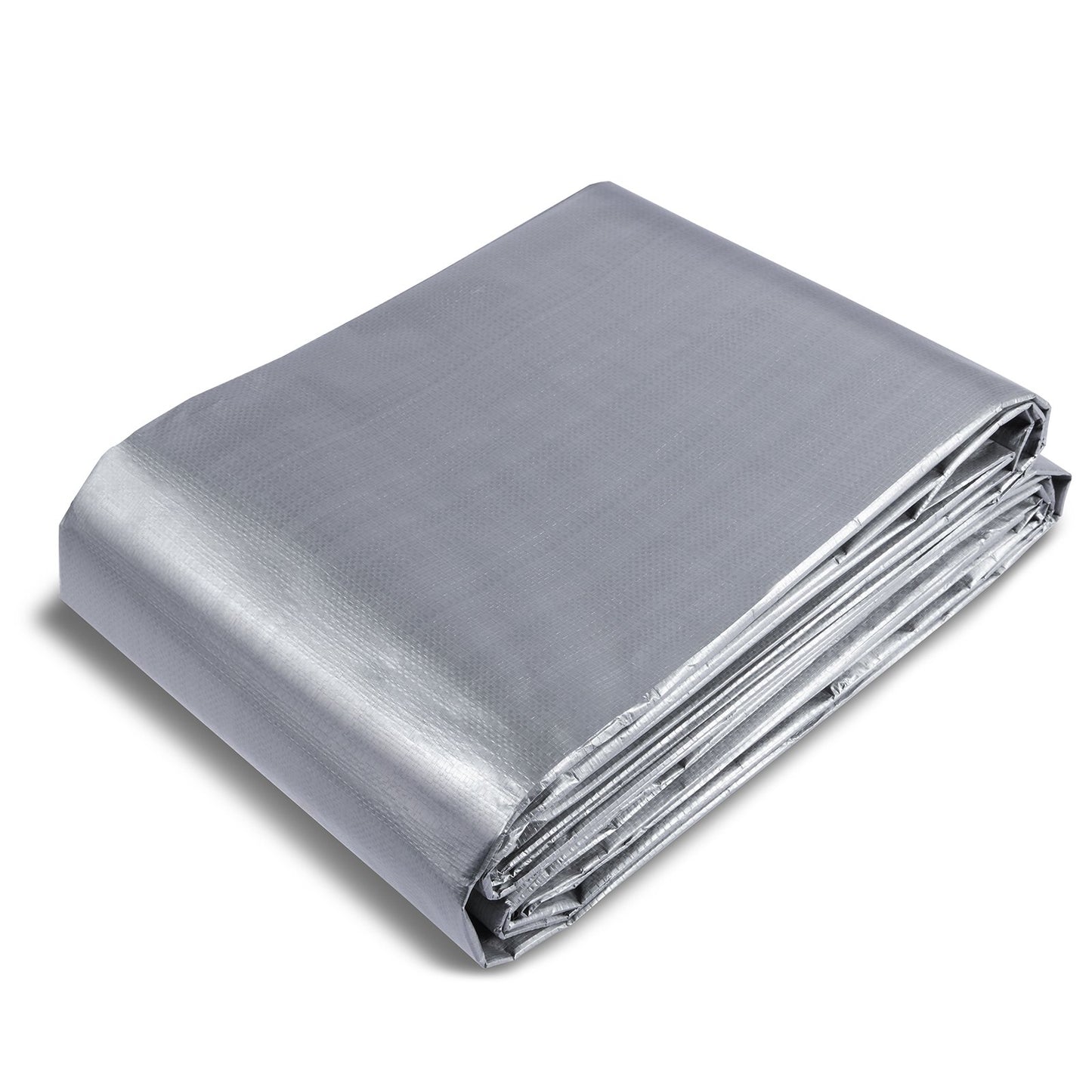 Tarp Waterproof 20x30 ft, Plastic Poly Tarp Cover 10 Mil, Multi Purpose Tear UV and Temperature Resistant Outdoor Tarpaulin with High Durability Reinforced Grommets (Silver/Brown)