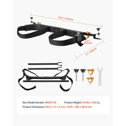 Golf Bag Holder Bracket Adjustable Tail Bar for Most 2+2 Golf Carts | EU