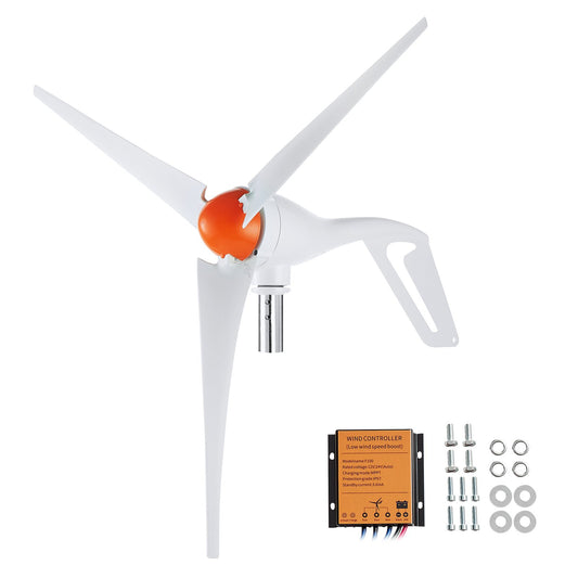 500W Wind Turbine Generator 24V 3-blade Wind Turbine Kit and MPPT Controller