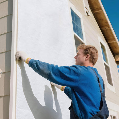 House Wrap, 9 x 75 ft, 0.13 mm Thick Vapor Barrier, Heavy Duty Plastic Sheeting for Tear-resistant, Drop Cloth Vapor Barrier Covering for Residential & Commercial Construction, White