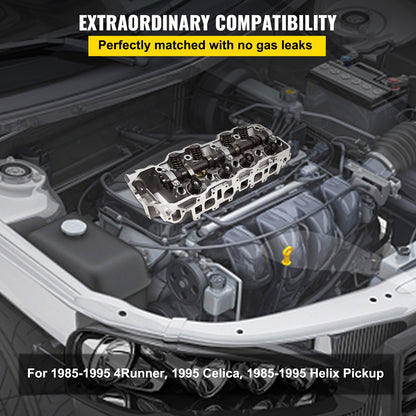 Set of Complete Engine Cylinder Head for Toyota1985-1995 4Runner, 1995 Celica, 1985-1995 Helix Pickup 2.4 SOHC 22R 22RE 22REC