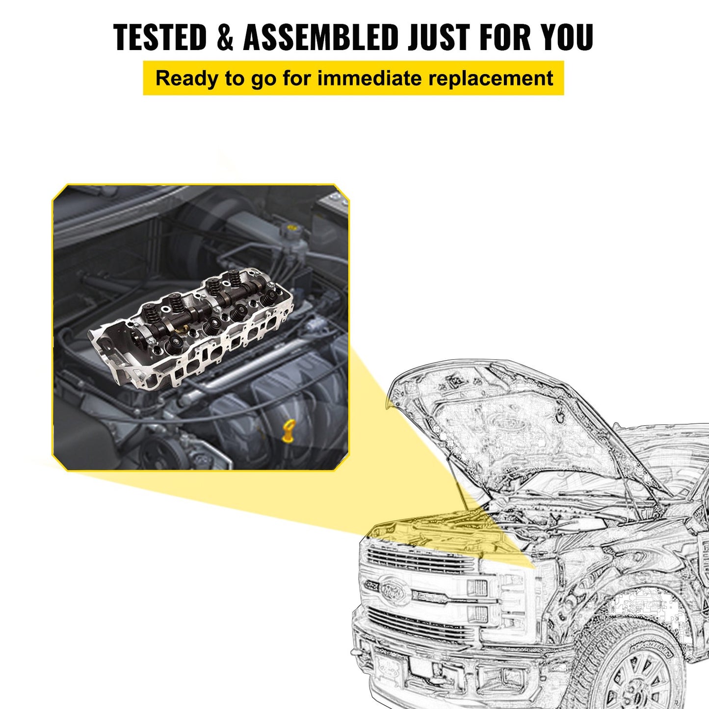 Zylinderkopf passend für Toyota 4 Runner 185-95. Passend für Toyota Pickup 85-95 2,4 l.