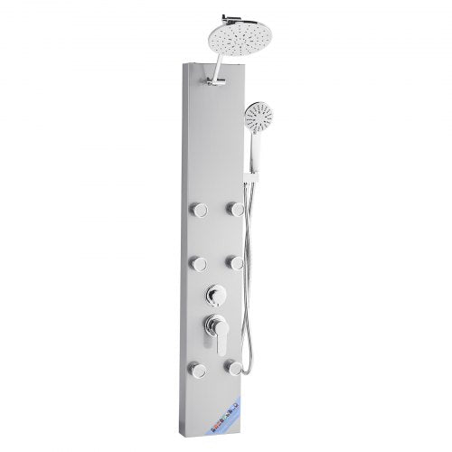 Shower Panel Tower System Stainless Steel Column Rain Head Massage Jet