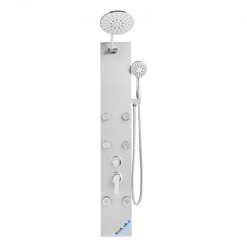 Shower Panel Tower System Stainless Steel Column Rain Head Massage Jet