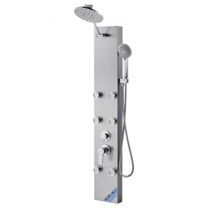 Shower Panel Tower System Stainless Steel Column Rain Head Massage Jet