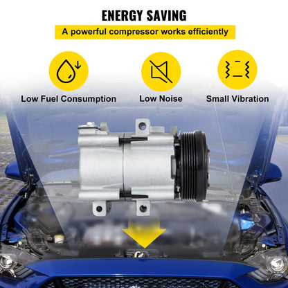 CO 101290C (4L3Z19703AB) Universal-AC-Klimakompressor für 93-07 Ford Lincoln Mercury Thunderbird F150 4,2 l 4,6 l 5,4 l 6,8 l FS10 A/C-Kompressoreinheit 58129 5716559 58161529